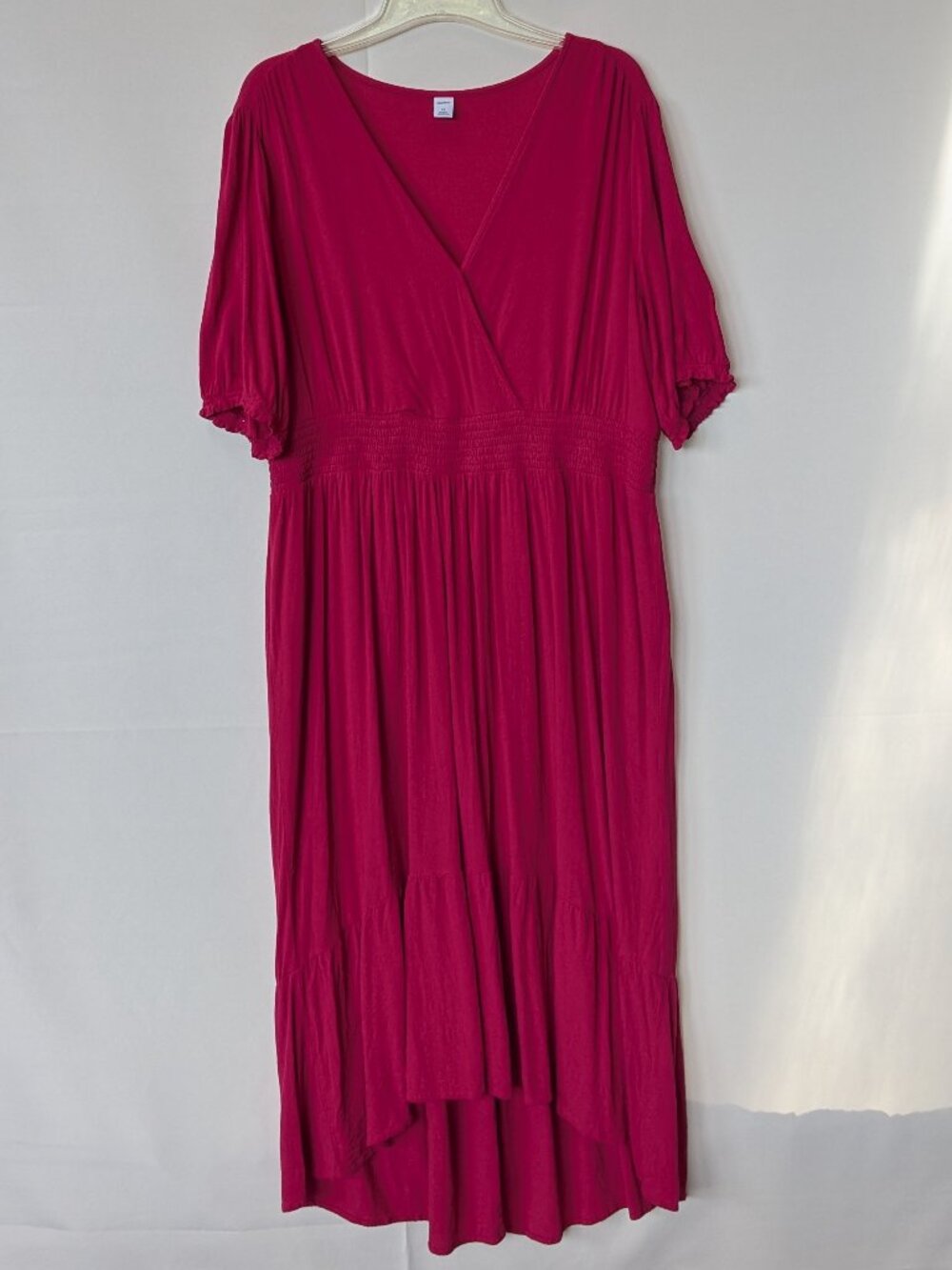 Old Navy Berry Pink Faux-wrap Midi Dress